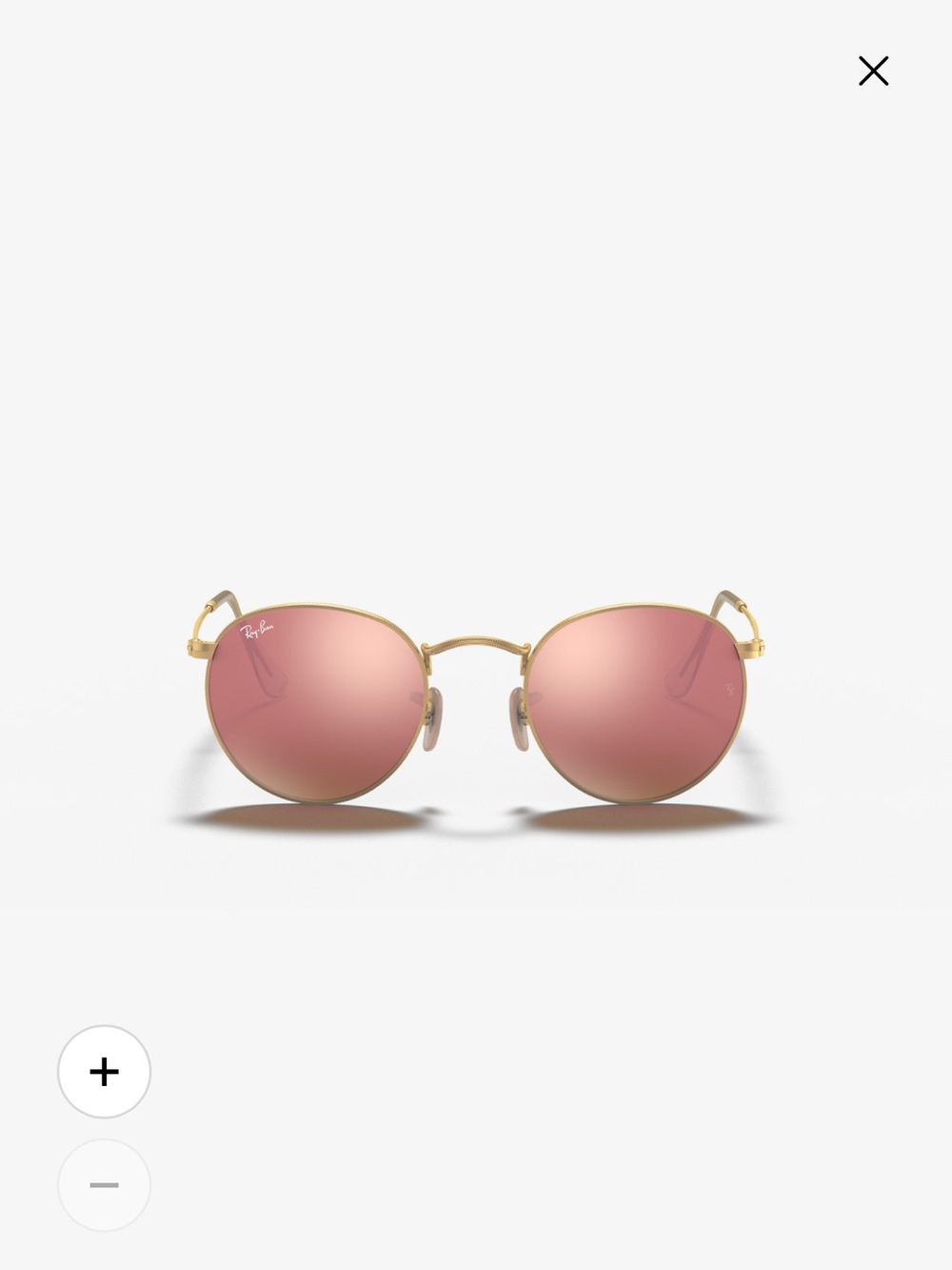 Ray-Ban Gold Frame Sunglasses with Pink Lenses